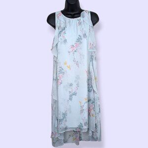 Ted Baker London Blue Floral Chiffon Dress